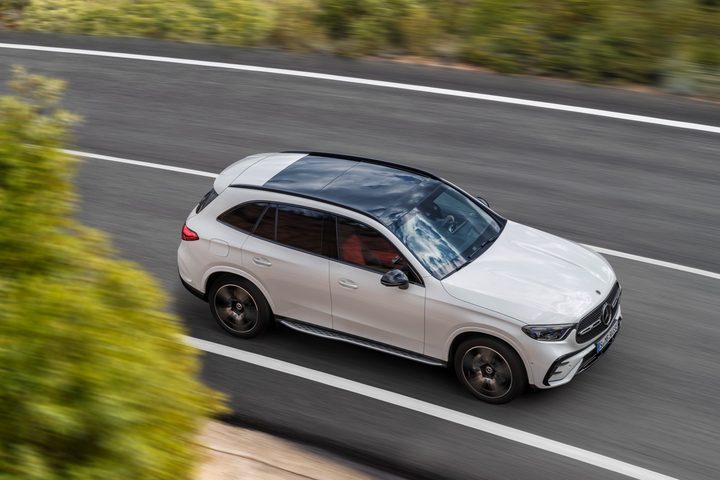 Overhead view of the 2023 Mercedes-Benz GLC-Class.