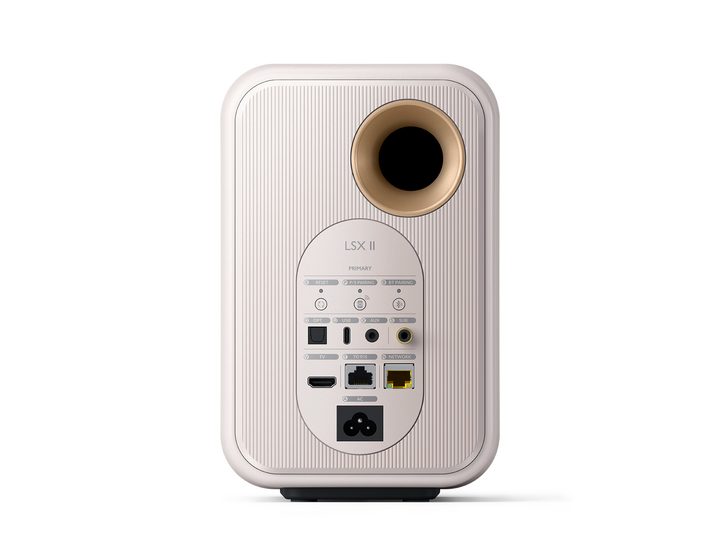 Back panel visual of the KEF LSX II speaker on a white background