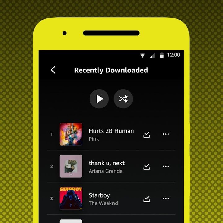 Amazon Music listen offline.