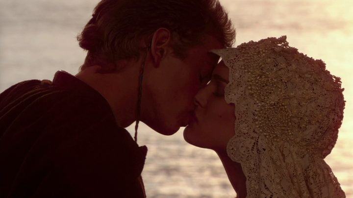 Anakin and Padme get married in AOTC.