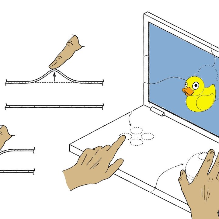 Apple MacBook touchscreen keyboard patent.