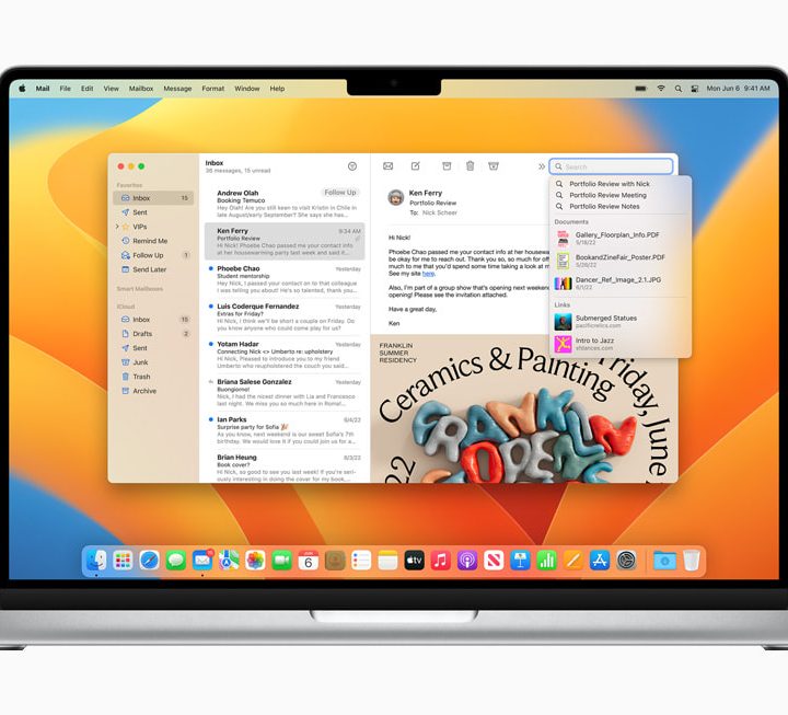 The new Mail app in MacOS Ventura.