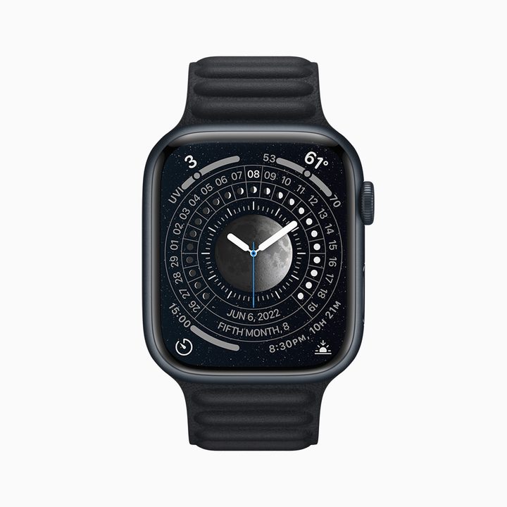 The astronomy watch face on the Apple Watch.