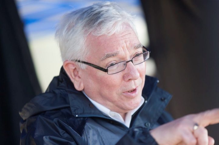 Terence Davies points a finger while directing Benediction.