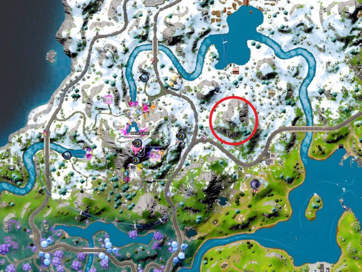 Map of Ballers and boulder in Fortnite.