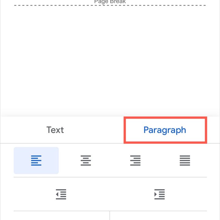 how to double space in google docs mobile format paragraph