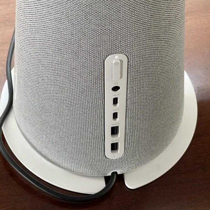Ports on the back of the HP Chromebase.