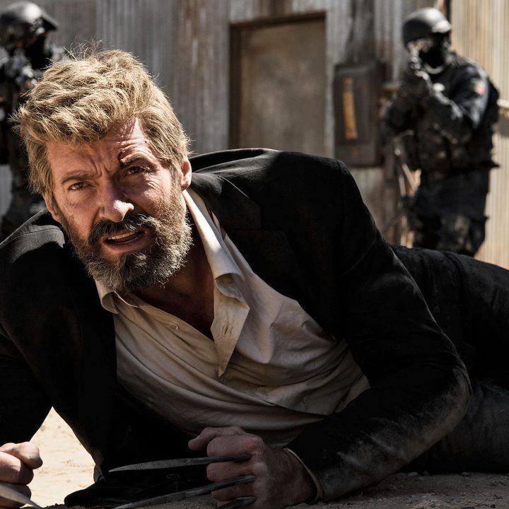 Hugh Jackman on the ground in Logan.