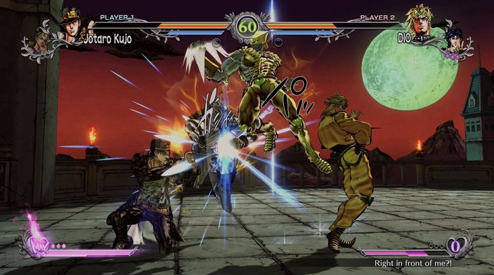 Characters fight in JoJo's Bizarre Adventure All-Star Battle R.