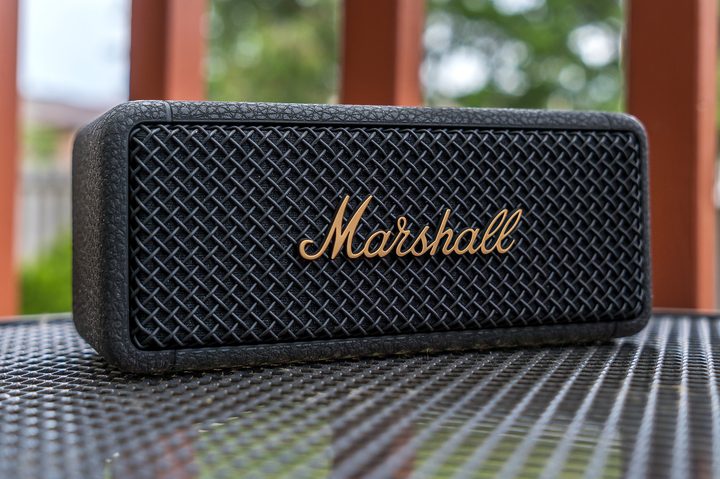 The Marshall Emberton II sitting on a table.