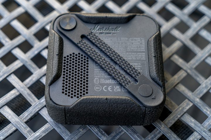 Marshall Willen strap on the back of the speaker.