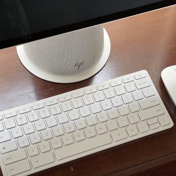 a mouse and keyboard with the HP Chromebase all in one