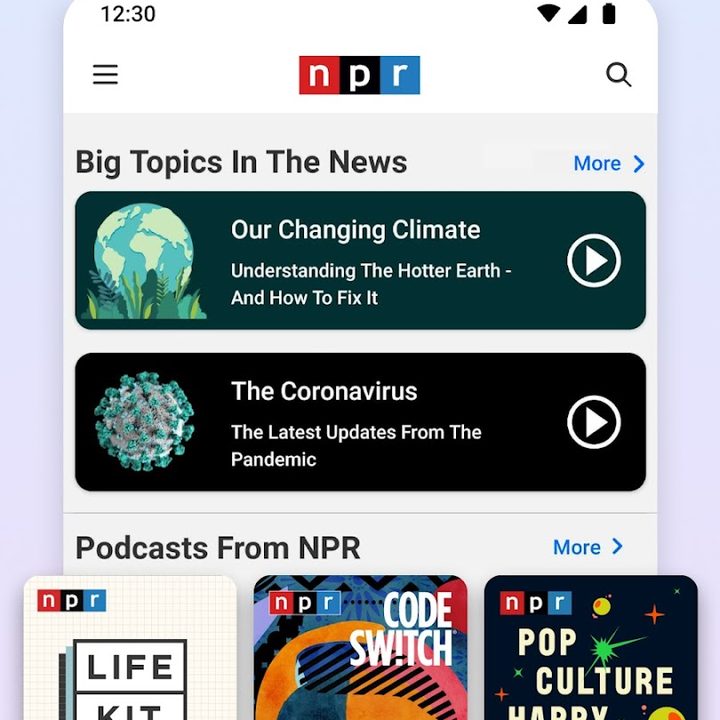 NPR podcasts.
