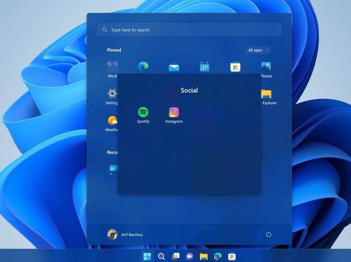 The new Start Menu in Windows 11, 22H2