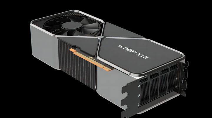 An alleged render of Nvidia's RTX 3090 Ti GPU.