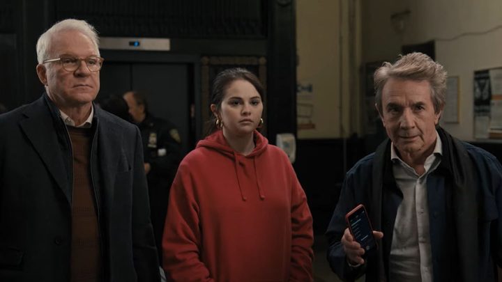 Steve Martin, Selena Gomez, and Martin Short in Only Murders in the Building.