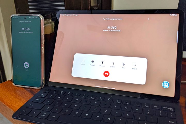 Samsung Galaxy Tab S8 calls and messages
