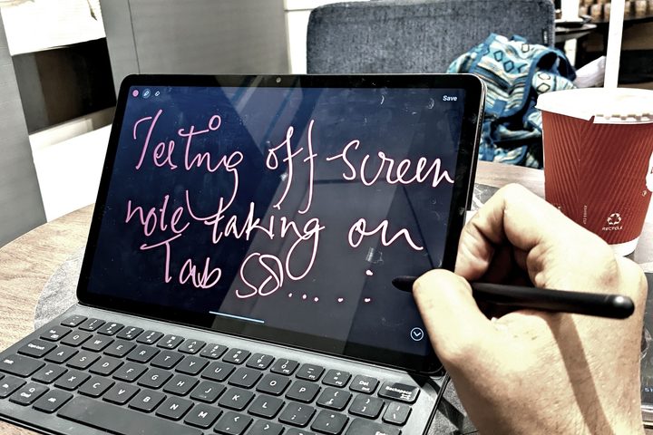 Samsung Galaxy Tab S8 Note taking