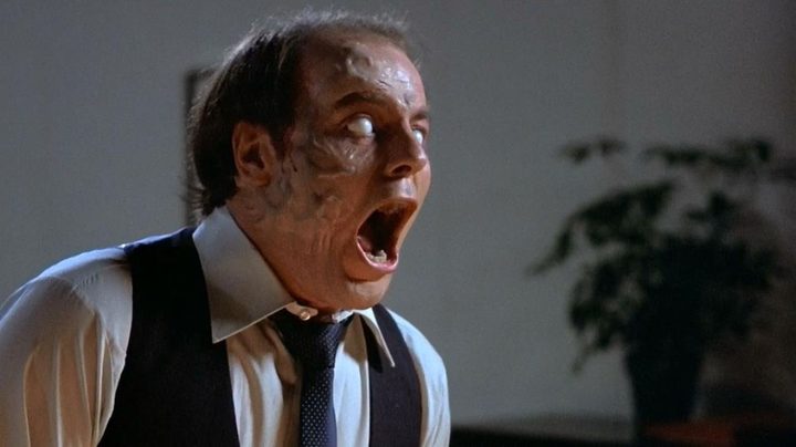 Michael Ironside stars in Scanners.