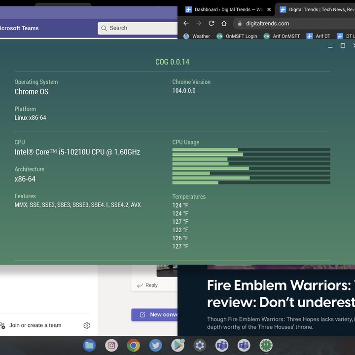 Apps open on a Chromebook