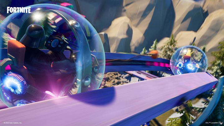 Screwballer on track in Fortnite.