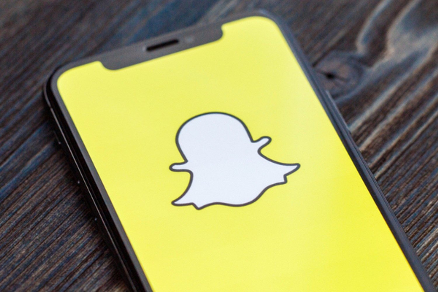 Snapchat logo on iPhone