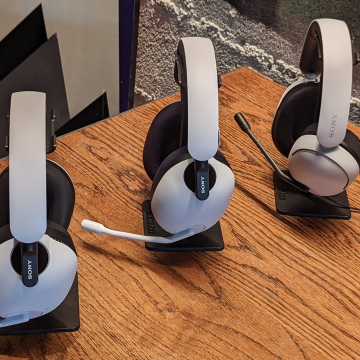 The Sony InZone Gaming headsets sitting on a table