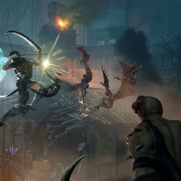 Briar and Lute fight a horde of enemies in Soulstice.
