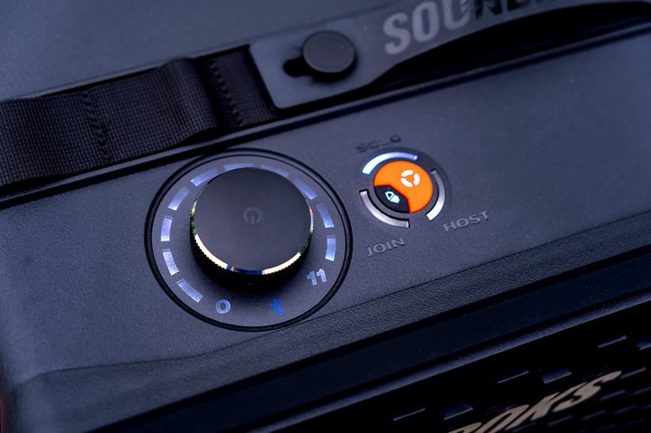 View of buttons on Soundboks Go.