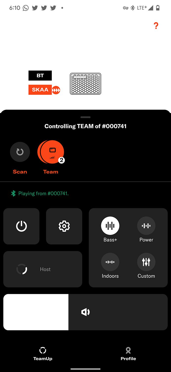 Screenshot of Soumdboks app.