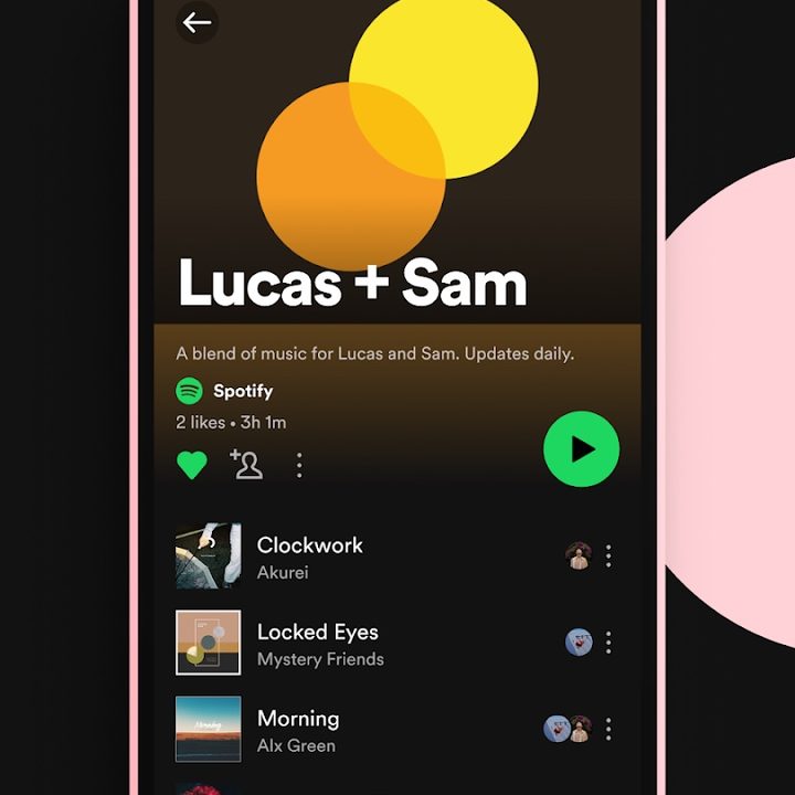 Spotify friends playlist.