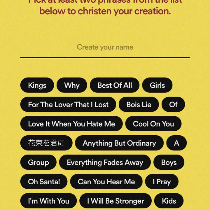 spotify supergrouper how use create music groups supergroupers name selection