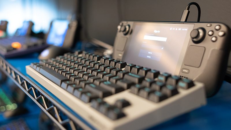 Steam Deck with Keyboard.