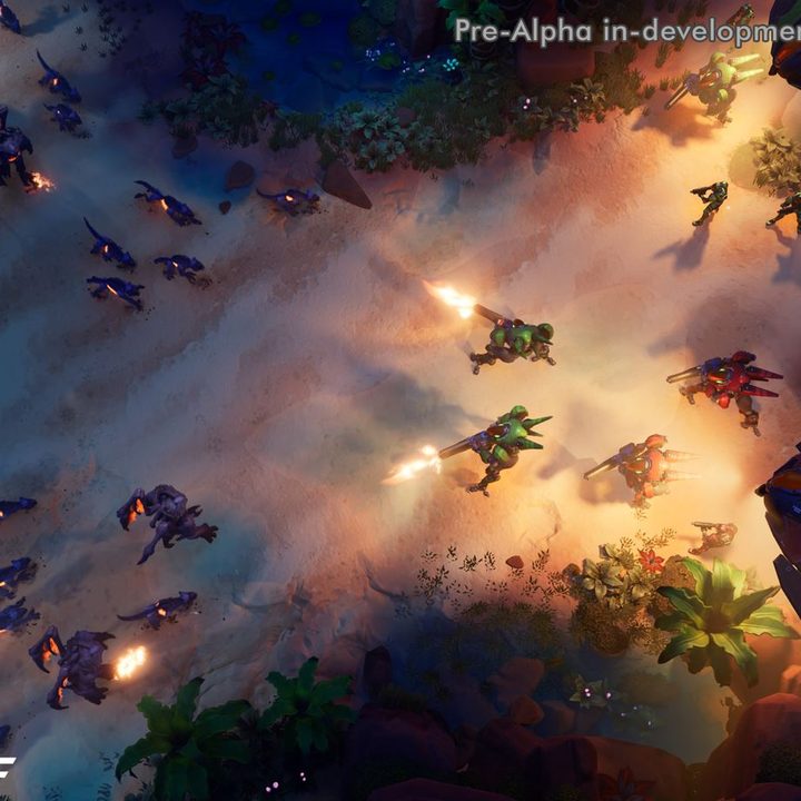 Infernal demons attack the Resistance in Stormgate.