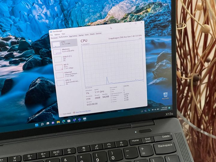 The CPU on the ThinkPad X13s