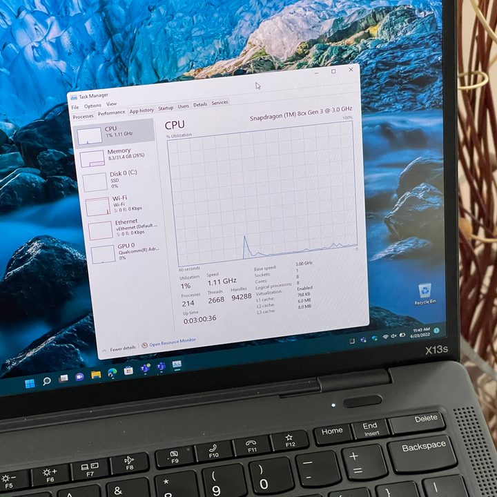 The CPU on the ThinkPad X13s