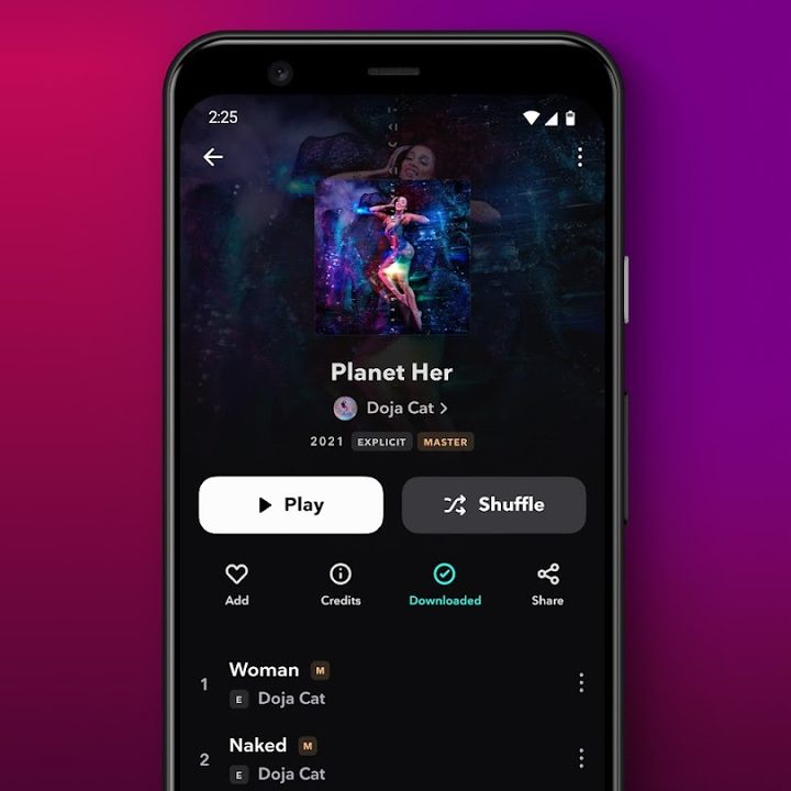 Tidal app for Android cover.