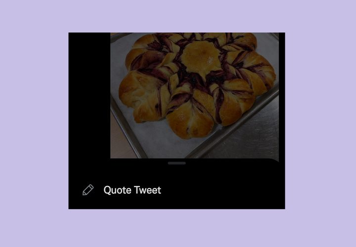 Twitter Communities Quote Tweet menu option on Android.