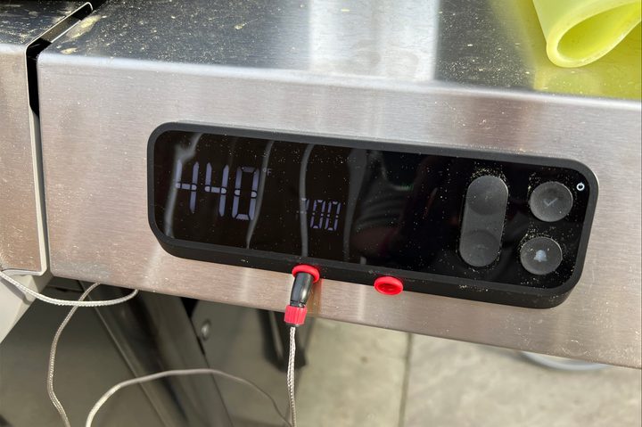 The Weber smart module on the Weber Genesis Smart Grill.