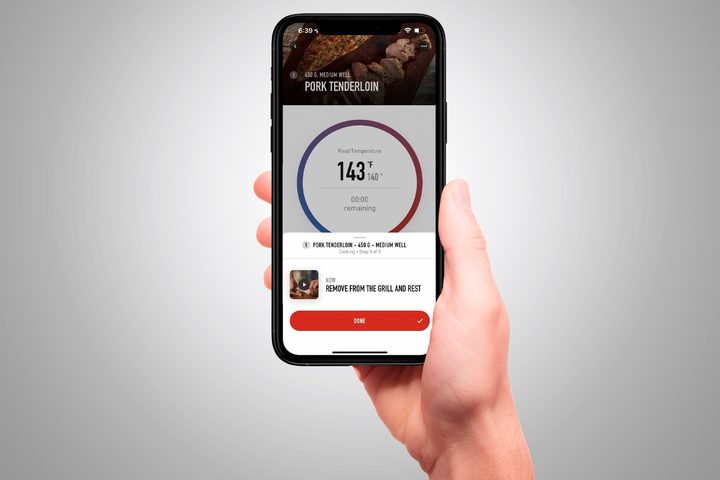 The Weber genesis smart grill iPhone app.
