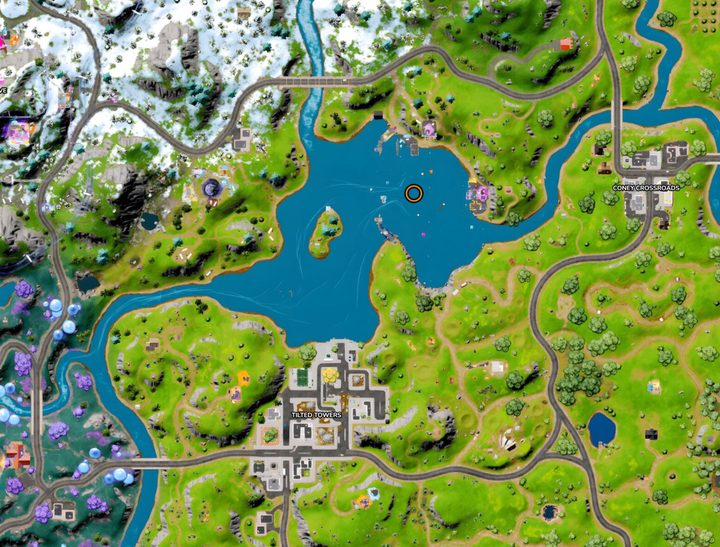 Map of Zero Point in Fortnite.
