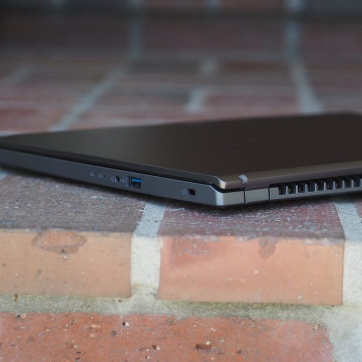 Acer Aspire 5 2022 rear angled view.