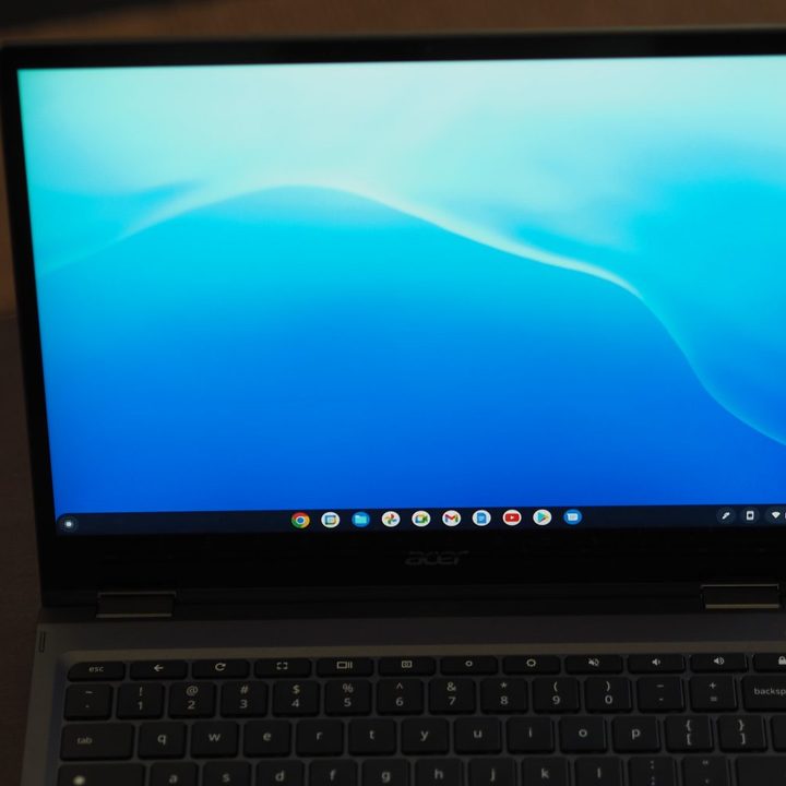 Acer Chromebook Spin 513 front view showing display.
