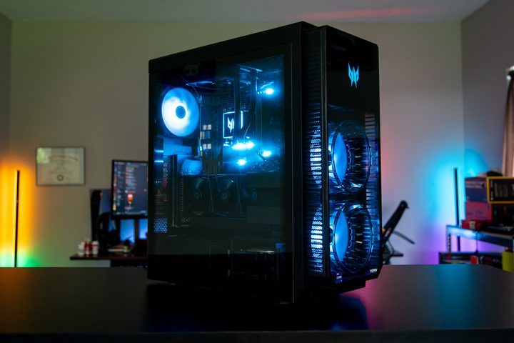 Acer Predator Orion 7000 sitting on a table.