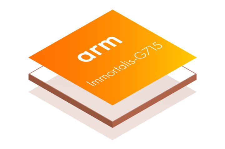 Logo for ARM's Immortalis G715 mobile GPU.