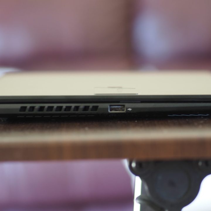 Asus Vivobook S 14X left side view showing ports.