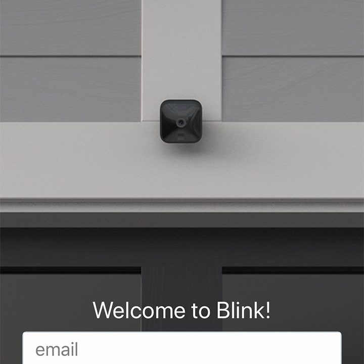 The Blink app on the create account or login screen.