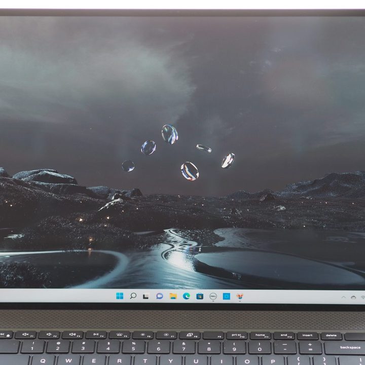 Dell XPS 17 9720 front view showing display.