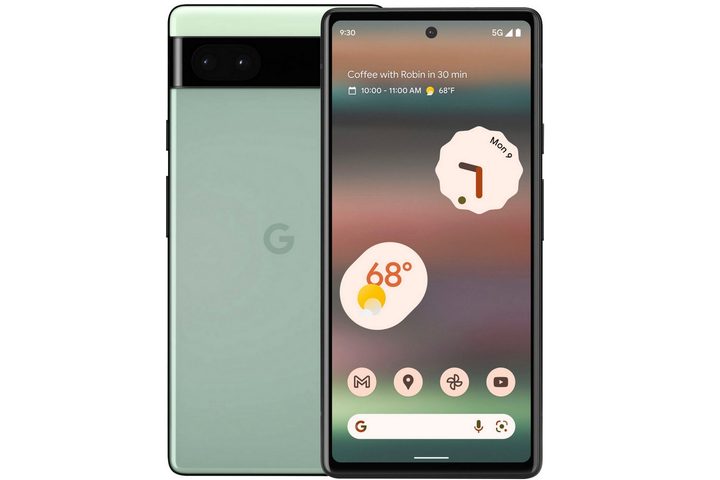 Google Pixel 6a in green