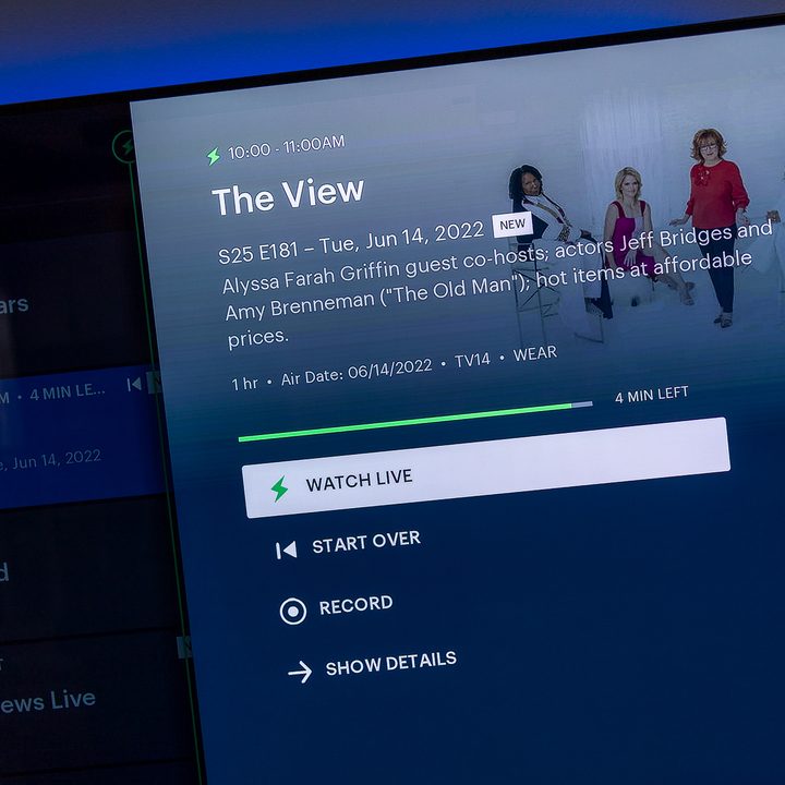 Show info on Hulu With Live TV.